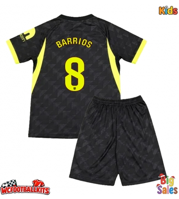 Atletico Madrid Pablo Barrios #8 Replica Away Stadium Kit for Kids 2026-27 Short Sleeve (+ pants)